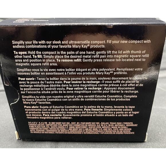 Mary Kay Compact Unfilled with Mirror Standard Size Unused New IOB - Picture 2 of 11